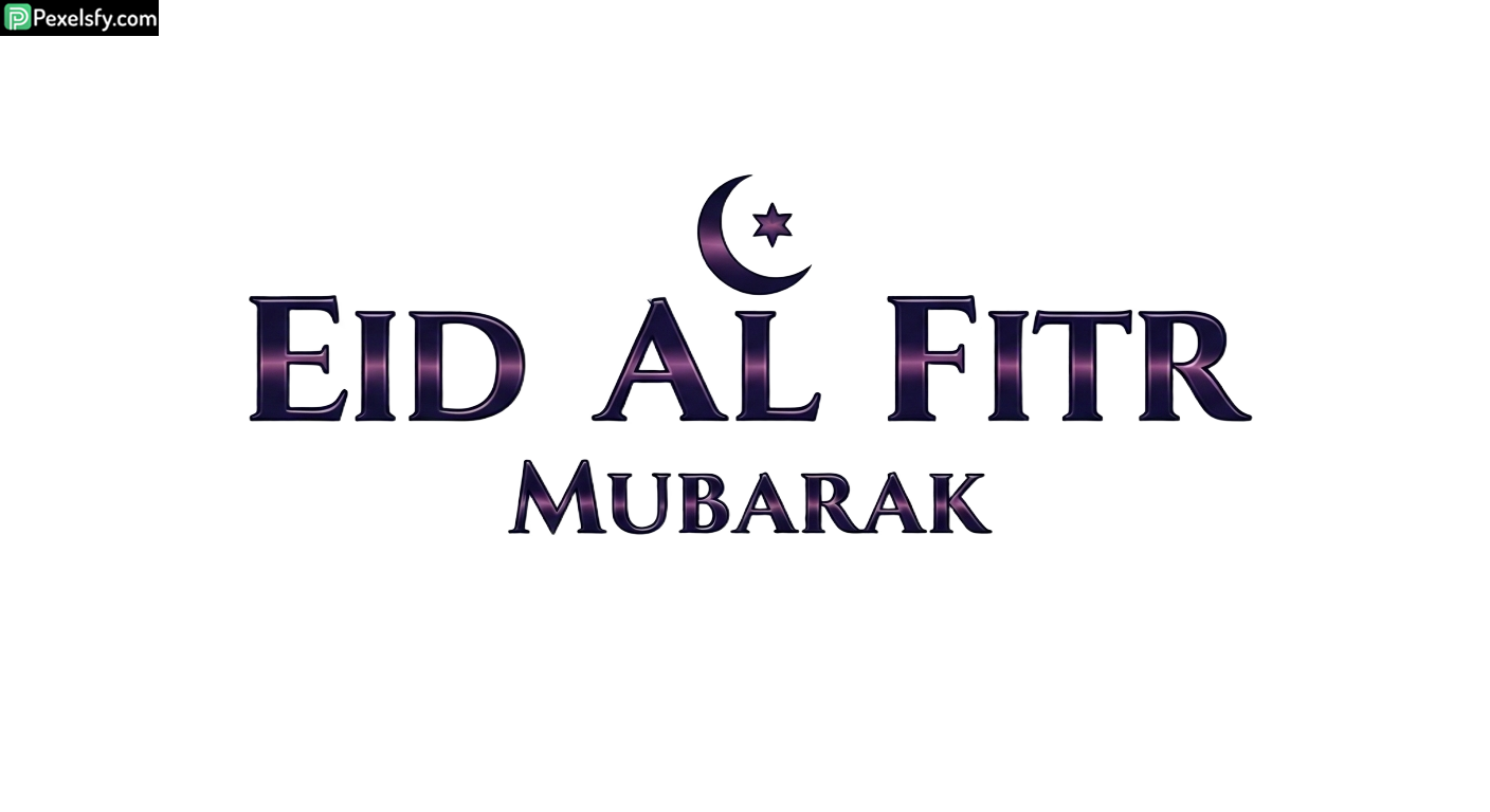 Eid al Fitr Mubarak greeting isolated on transparent background (4)