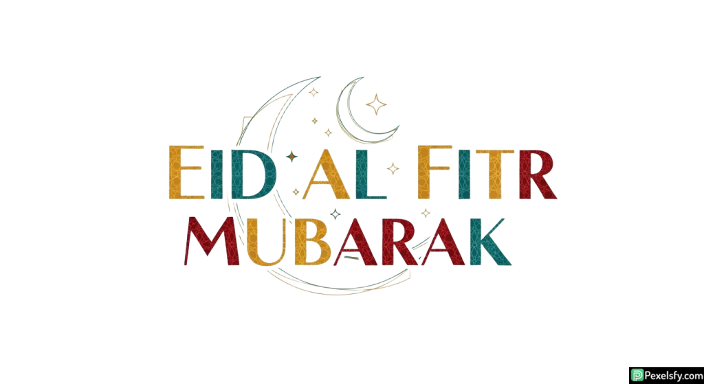 Eid al Fitr Mubarak greeting isolated on transparent background (40)