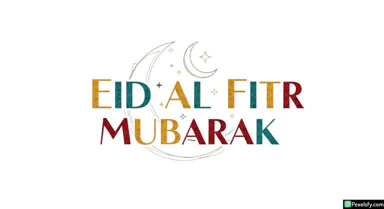 Eid al Fitr Mubarak greeting isolated on transparent background (40)