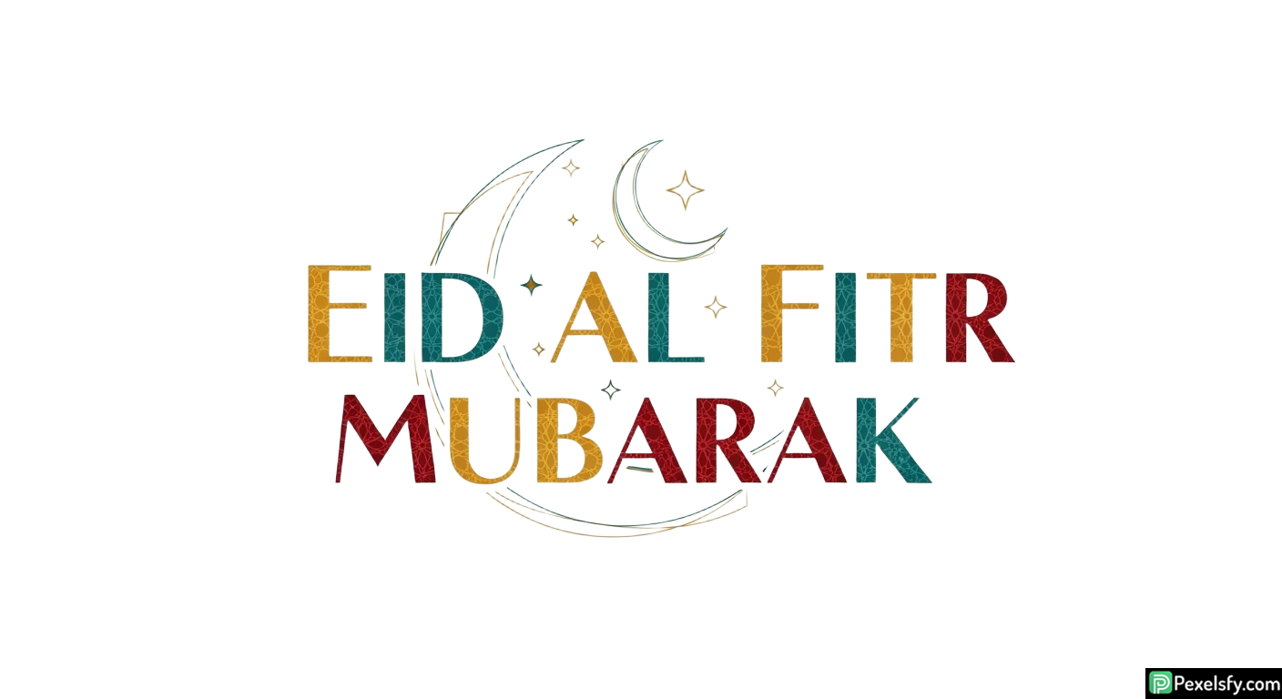 Eid al Fitr Mubarak greeting isolated on transparent background (40)