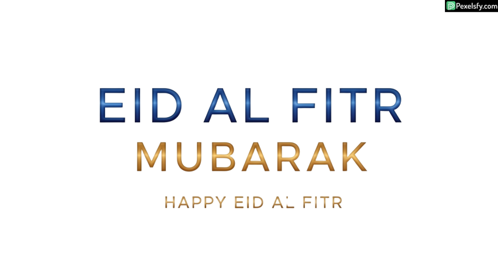 Eid al Fitr Mubarak greeting isolated on transparent background (41)