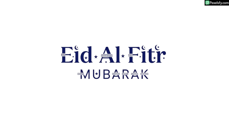 Eid al Fitr Mubarak greeting isolated on transparent background