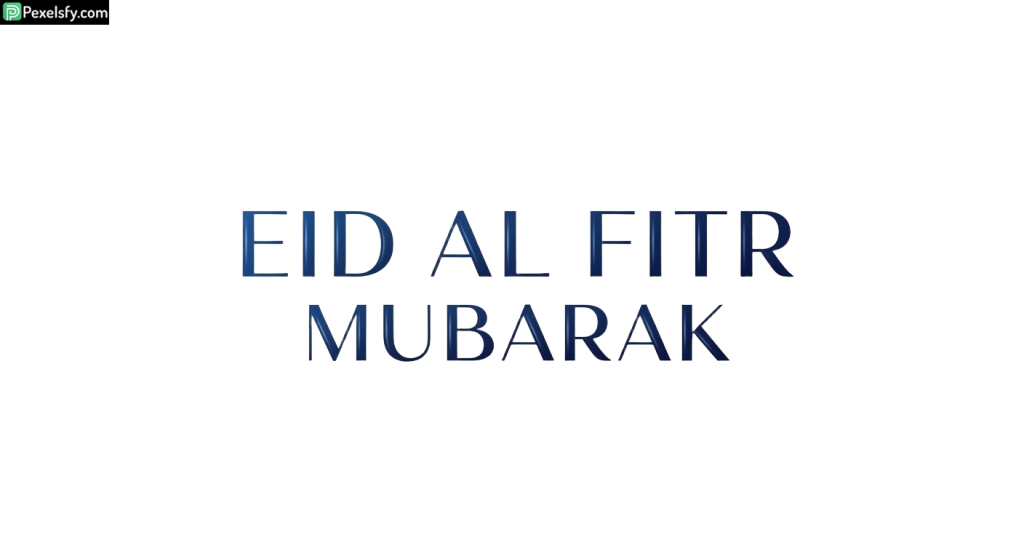 Eid al Fitr Mubarak greeting isolated on transparent background (6)