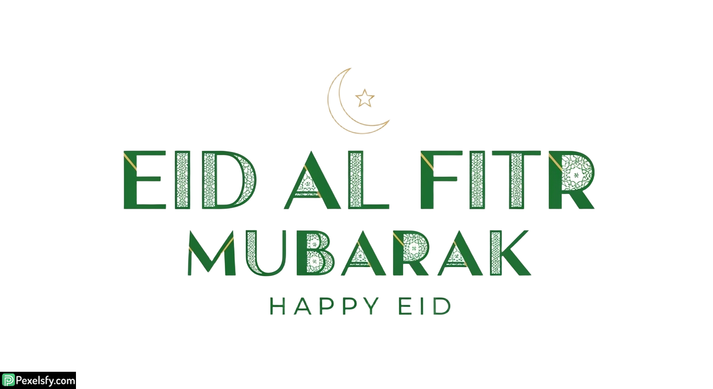 Eid al Fitr Mubarak greeting isolated on transparent background (9)