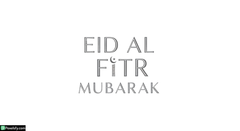 Eid al Fitr greeting calligraphy isolated on transparent background (1)