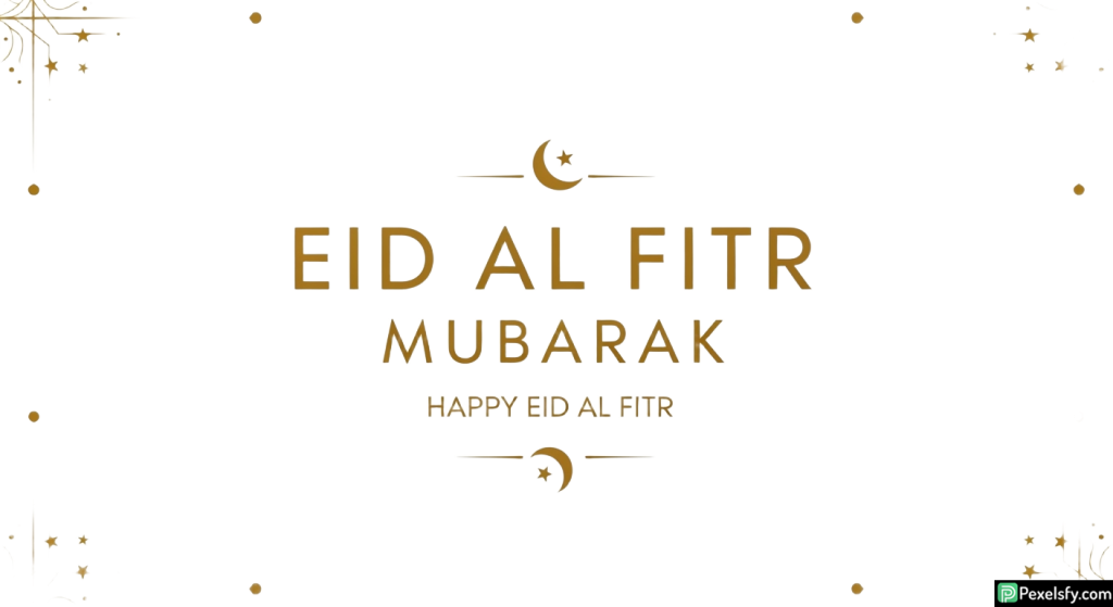 Eid al Fitr greeting card design isolated on transparent background