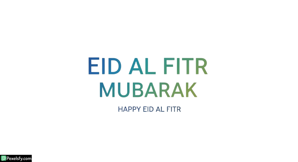 Eid al Fitr greeting card isolated on transparent background (1)