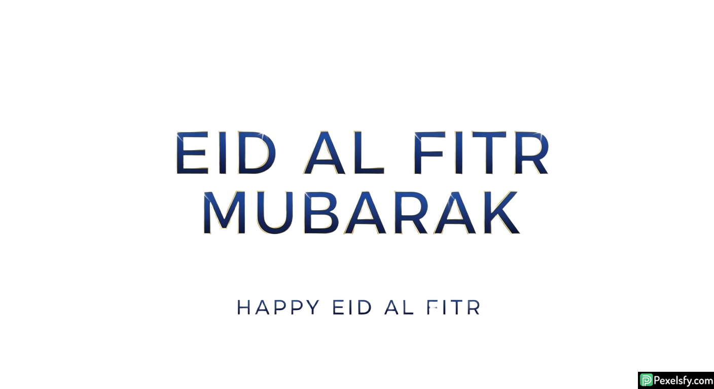Eid al Fitr greeting card isolated on transparent background (3)