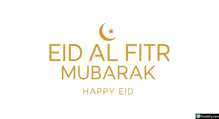 Eid al Fitr greeting with crescent moon isolated on transparent background (2)
