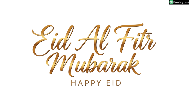 Golden Eid Al Fitr Mubarak Calligraphy isolated on transparent background (3)