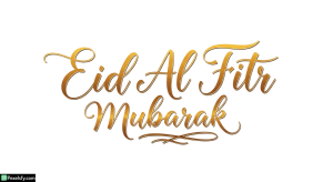 Golden Eid Al Fitr Mubarak Calligraphy isolated on transparent background (4)