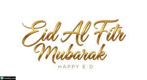 Golden Eid Al Fitr Mubarak Calligraphy isolated on transparent background (8)