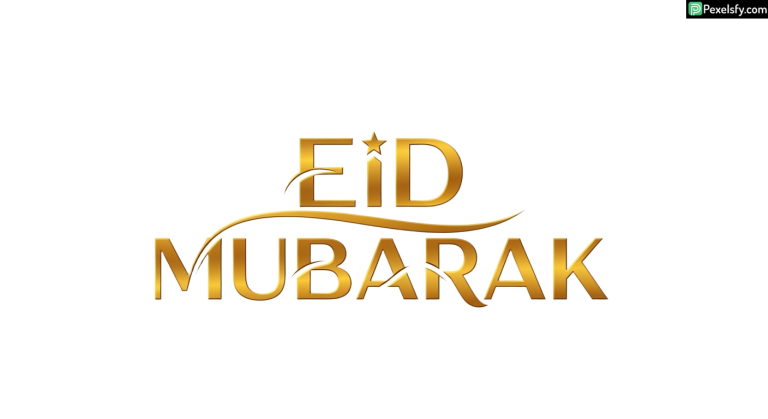 Golden Eid Mubarak Calligraphy isolated on transparent background (11)