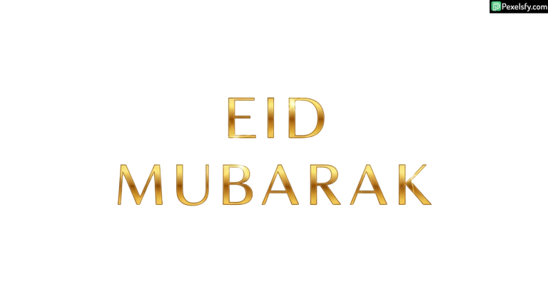 Golden Eid Mubarak Typography isolated on transparent background (4)