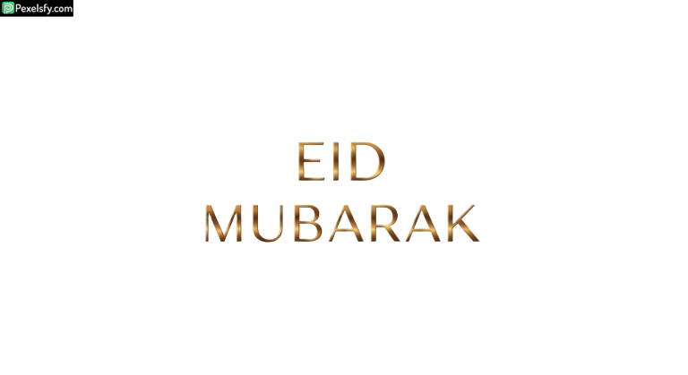 Golden Eid Mubarak Typography isolated on transparent background (5)