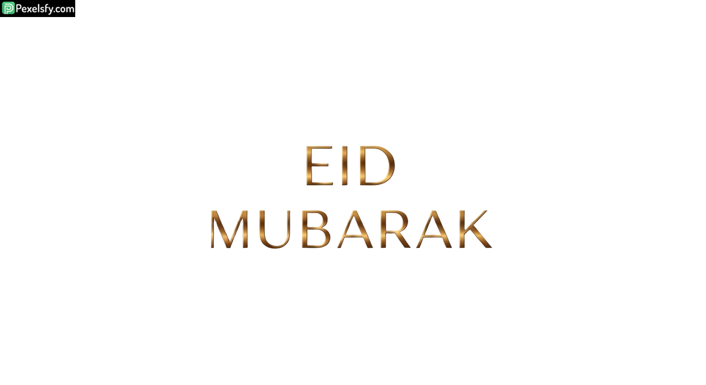 Golden Eid Mubarak Typography isolated on transparent background (5)