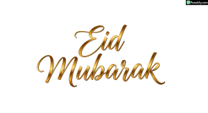 Golden Eid Mubarak calligraphy isolated on transparent background (6)