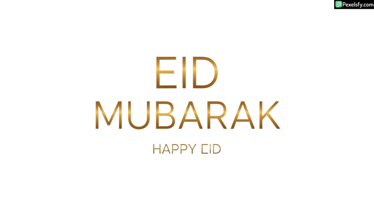 Golden Eid Mubarak greeting card isolated on transparent background