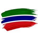 Gambia-flag-png-paint-brush
