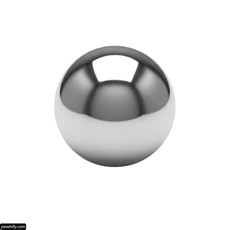 3D rendering of a sphere on a white background png transparent background