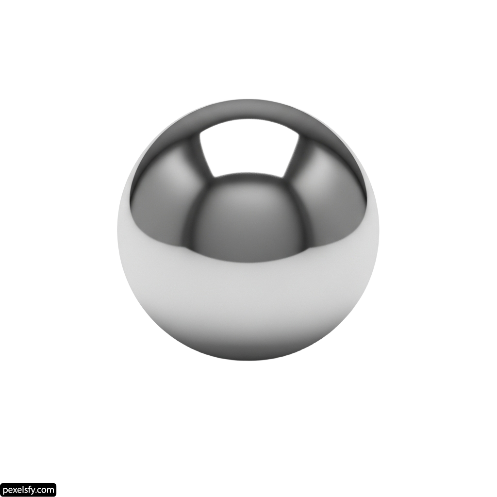 3D rendering of a sphere on a white background png transparent background