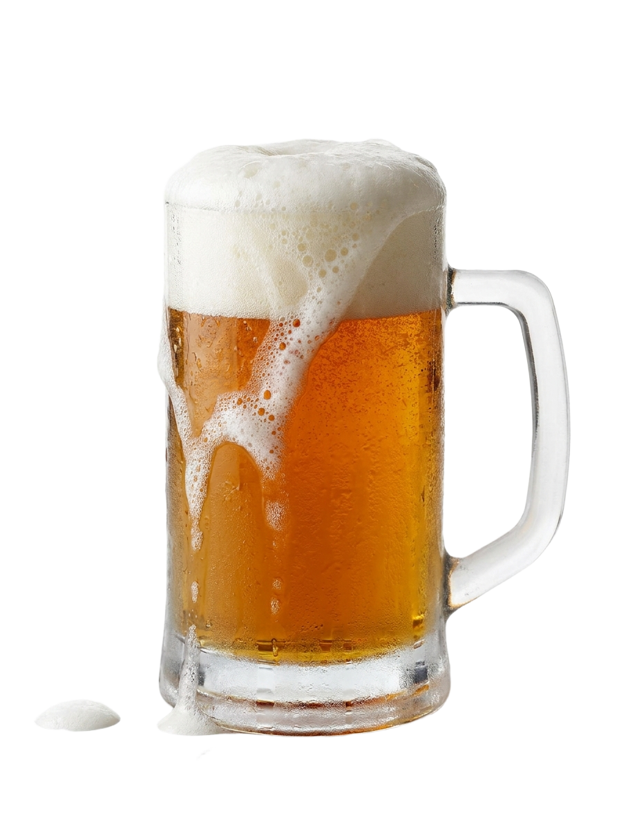Beer mug with foam 202607101502