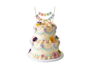 Birthday cake on white background 202607101502