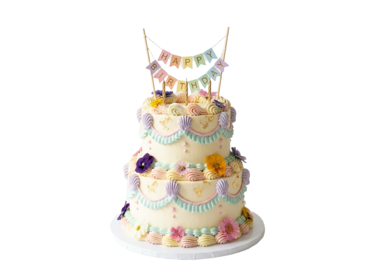 Birthday cake on white background 202607101502