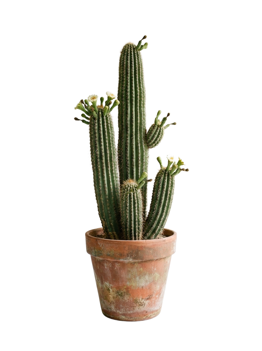 Cactus in pot white background 202607101501
