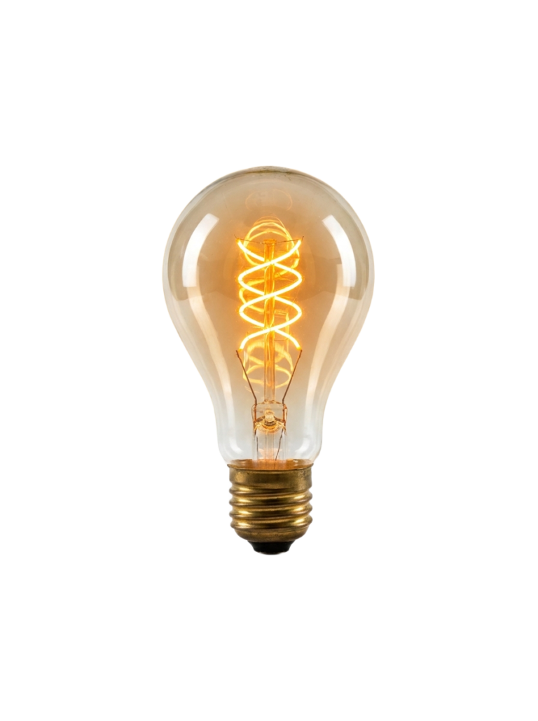 Glowing light bulb white background 202607101502