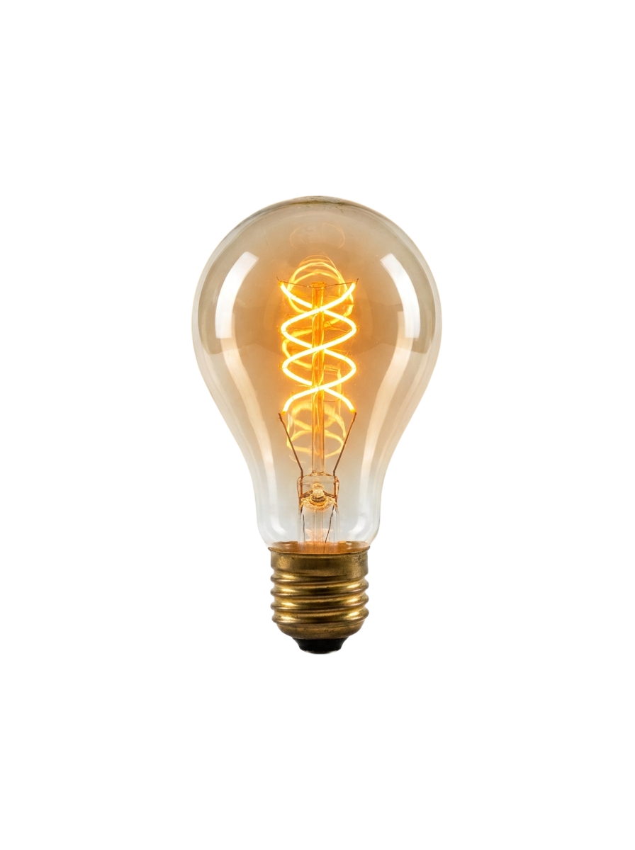 Glowing light bulb white background 202607101502