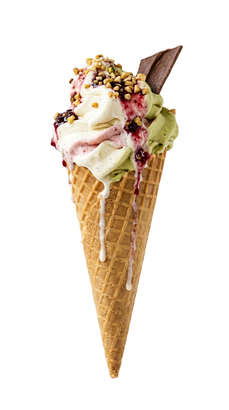 Ice cream cone white background 202607101502