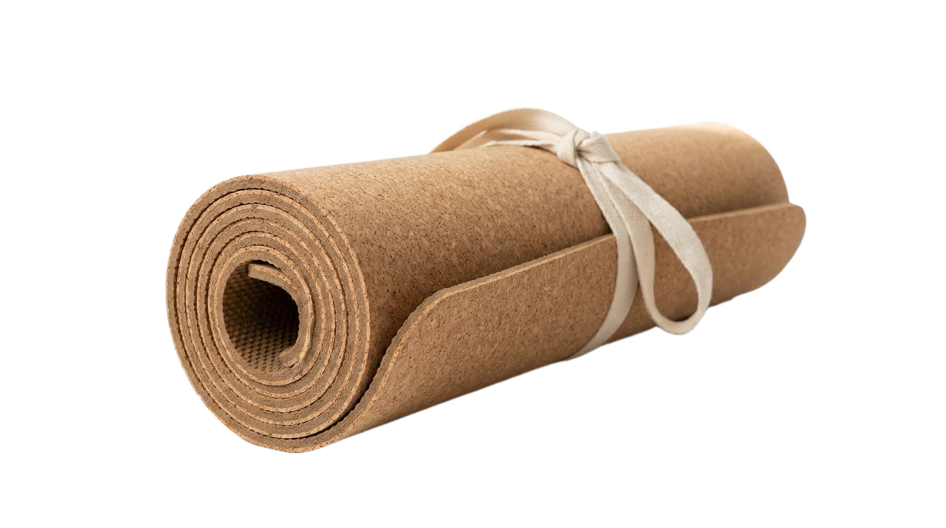 Rolled yoga mat white background 202607101501