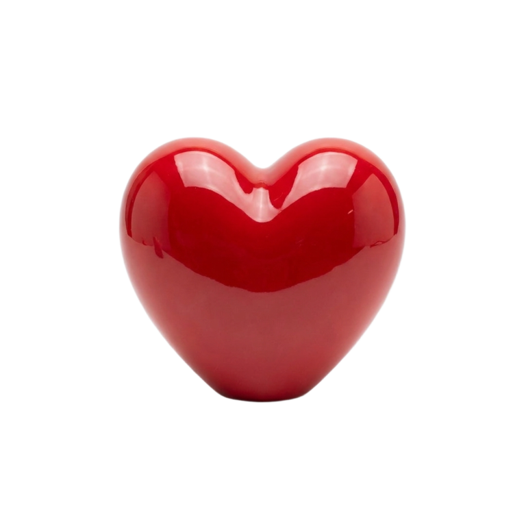 Shiny red heart white background 202607101501