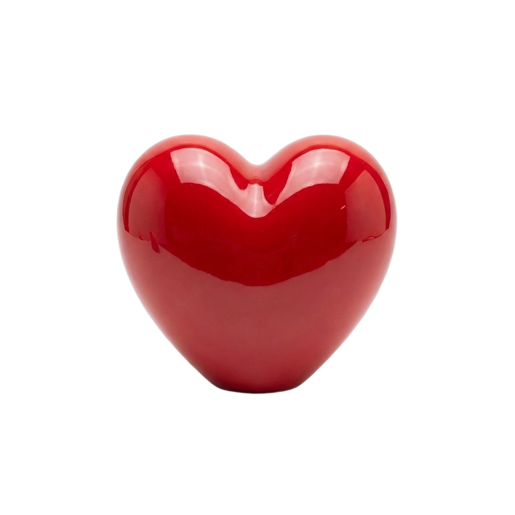 Shiny red heart white background 202607101501