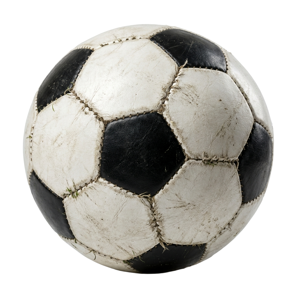 A black and white soccer ball PNG transparent background.