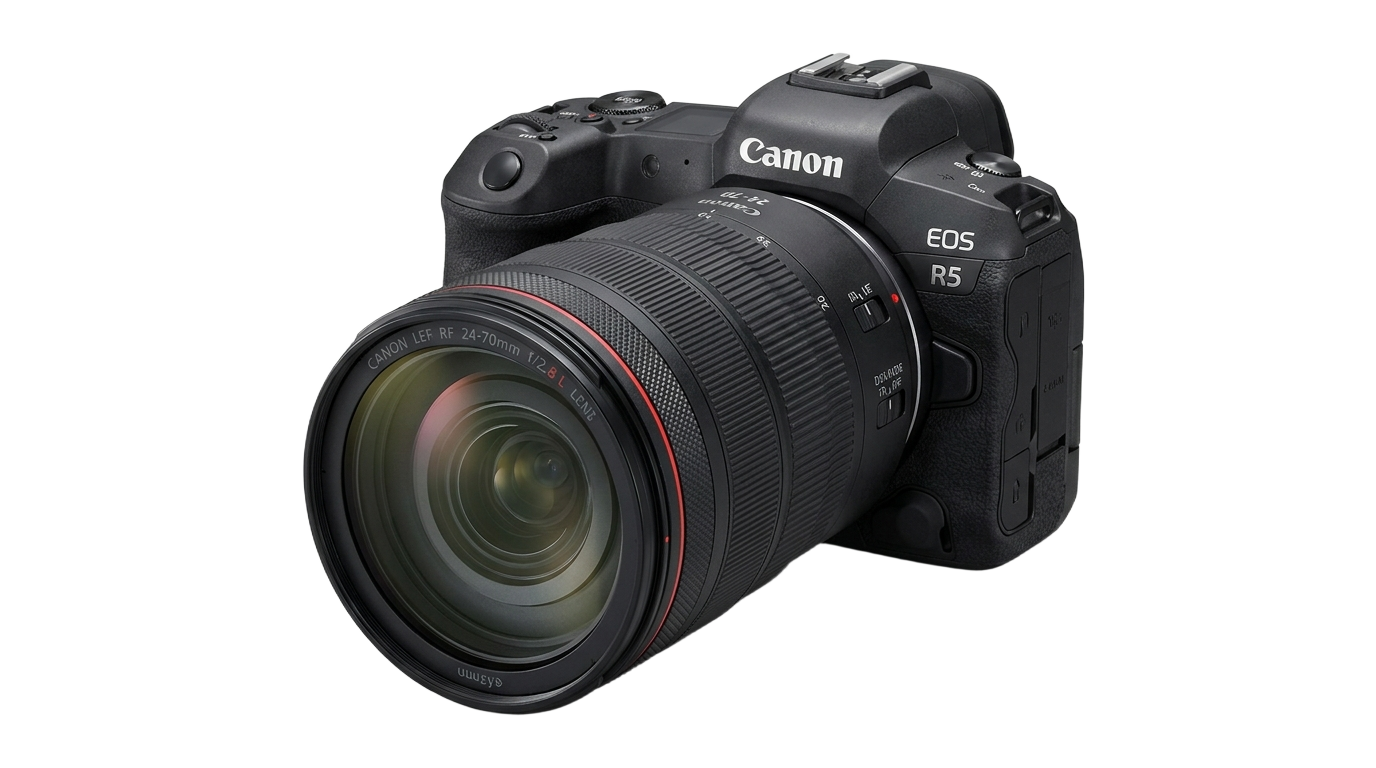 A black camera with a lens PNG transparent background.