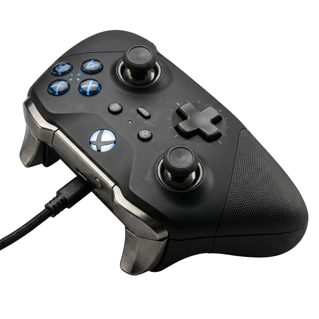 A close up of a game controller PNG transparent background.