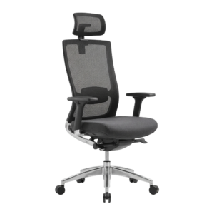 A gray office chair PNG transparent background.