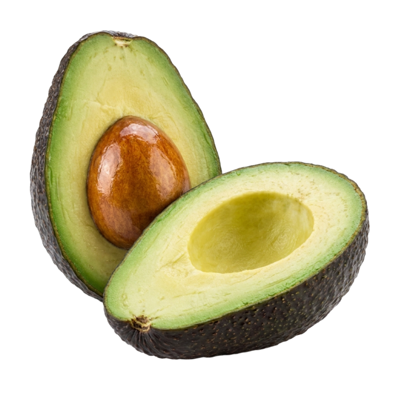 A half and half of an avocado PNG transparent background.