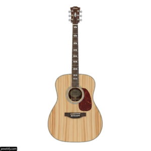 Acoustic guitar on a white background png transparent background