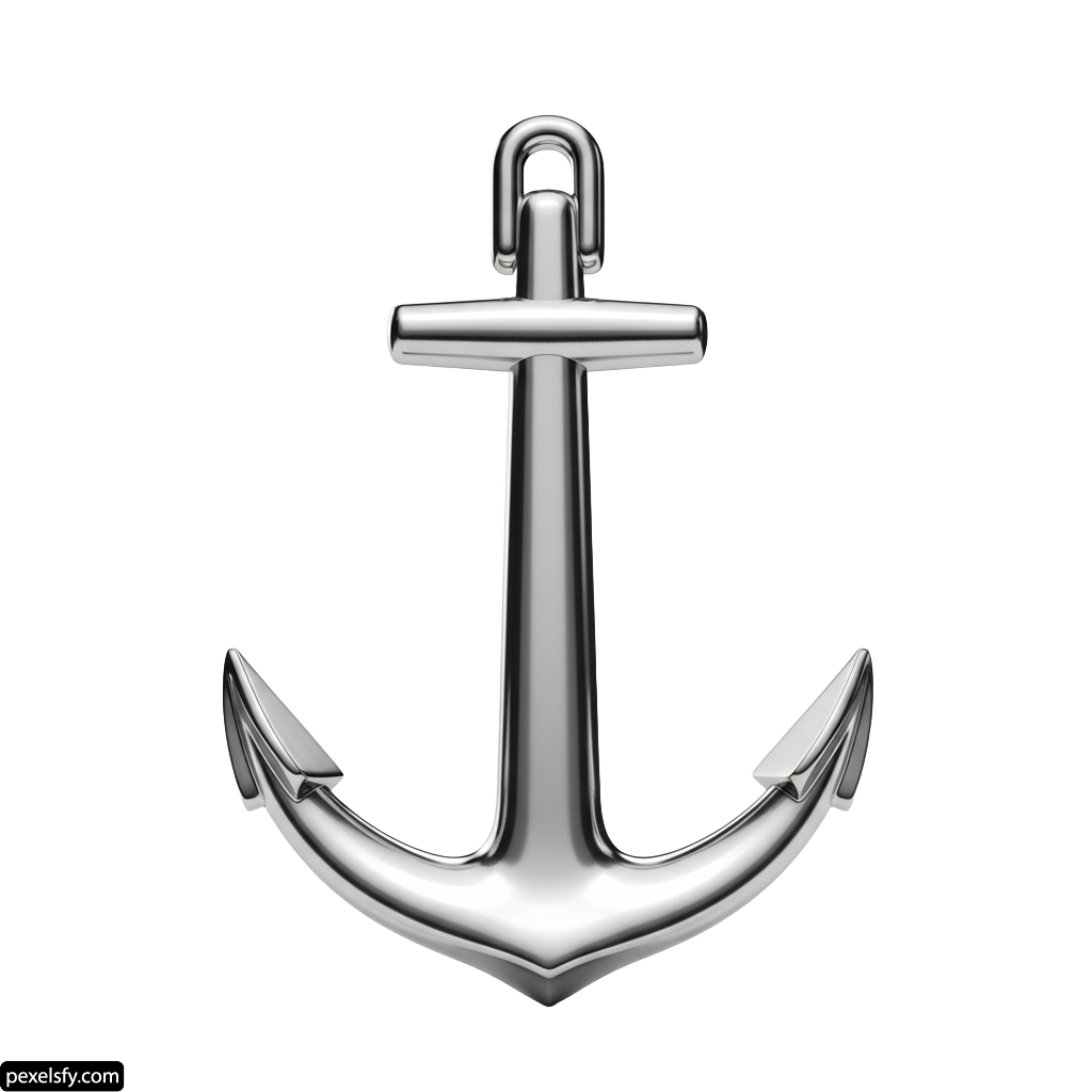 Anchor is shown on a white background png transparent background