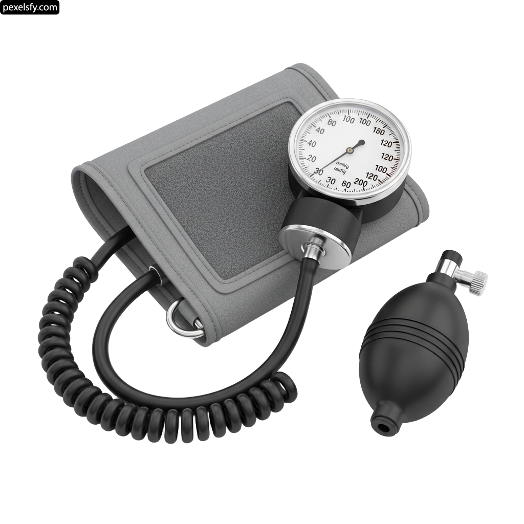 Aneroid sphygmomanometer with aneroid cuff png transparent background