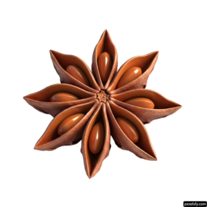 Anise star on a white background png transparent background
