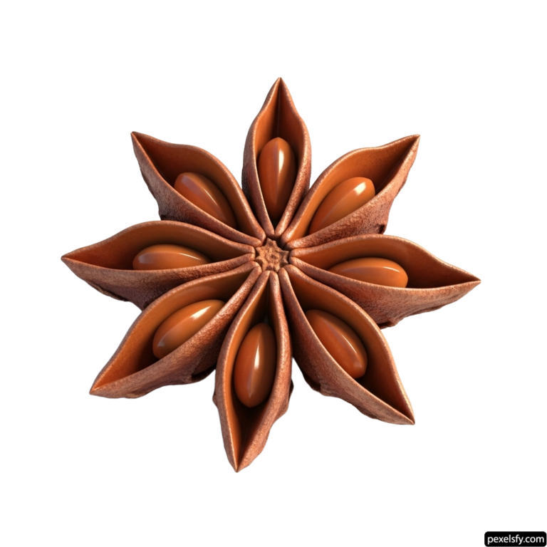 Anise star on a white background png transparent background