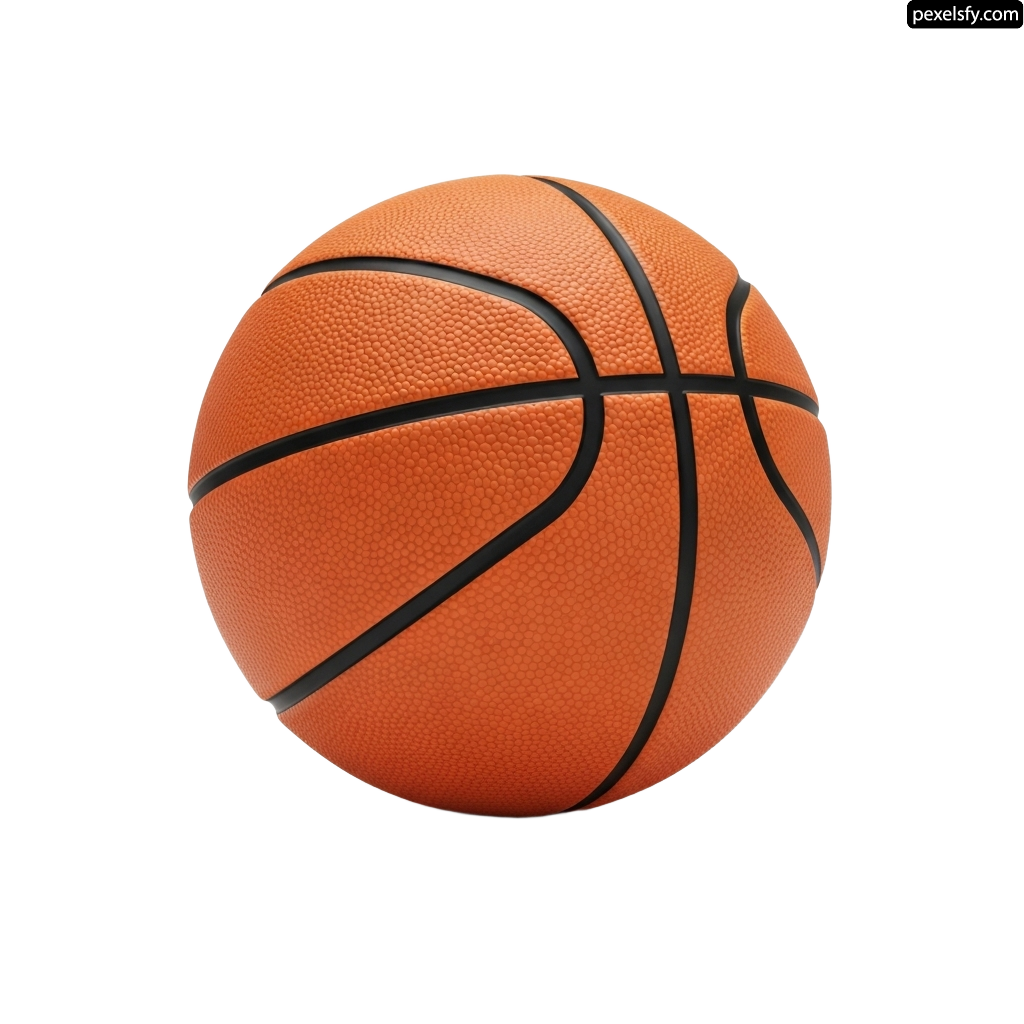 Basketball on a white background png transparent background