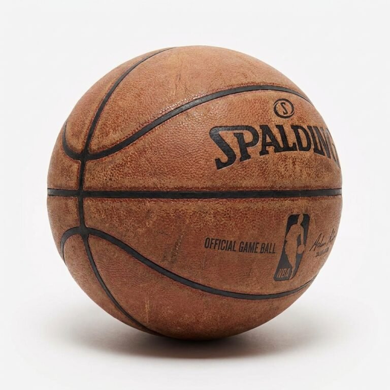 Basketball with the NBA logo on it
