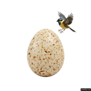 Bird flying over an egg on a white background png transparent background