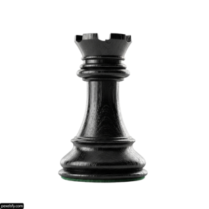 Black chess piece on a white background png transparent background