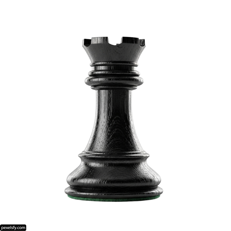 Black chess piece on a white background png transparent background